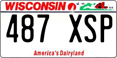 WI license plate 487XSP