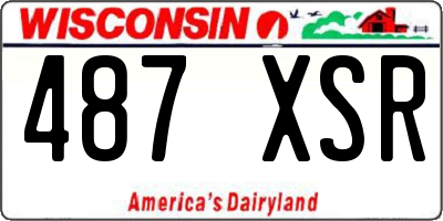 WI license plate 487XSR