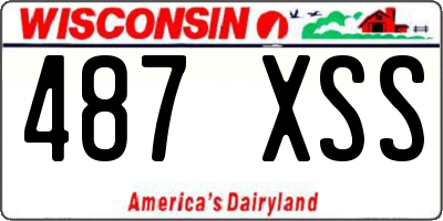 WI license plate 487XSS