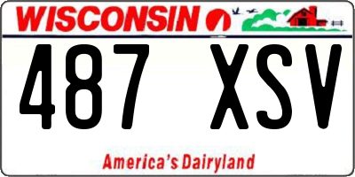 WI license plate 487XSV