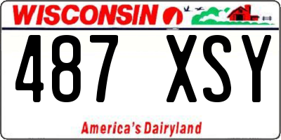 WI license plate 487XSY