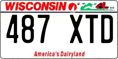 WI license plate 487XTD