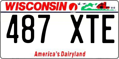 WI license plate 487XTE