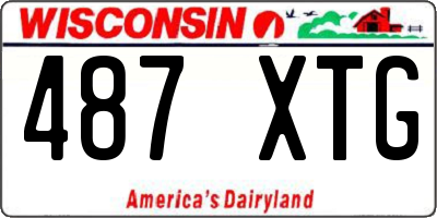 WI license plate 487XTG