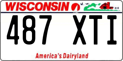 WI license plate 487XTI