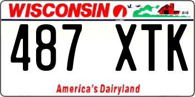 WI license plate 487XTK