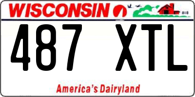 WI license plate 487XTL