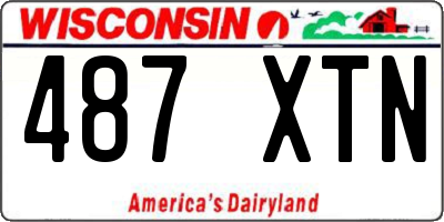 WI license plate 487XTN