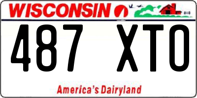 WI license plate 487XTO