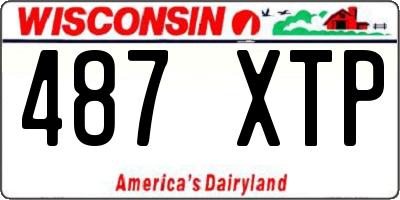 WI license plate 487XTP