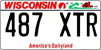 WI license plate 487XTR
