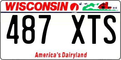 WI license plate 487XTS