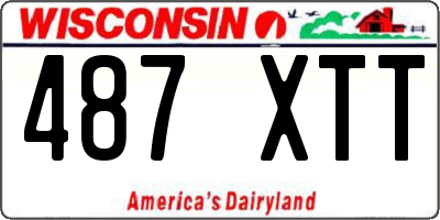 WI license plate 487XTT