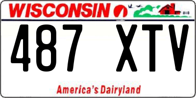 WI license plate 487XTV