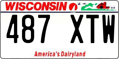 WI license plate 487XTW