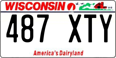 WI license plate 487XTY