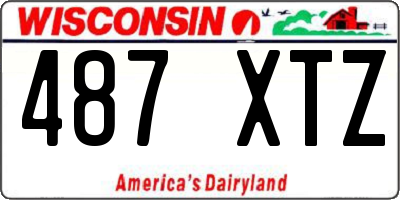 WI license plate 487XTZ