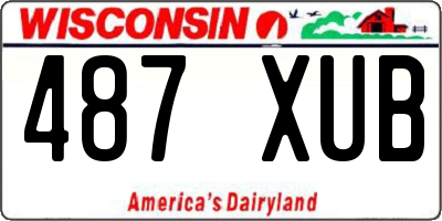 WI license plate 487XUB