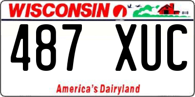 WI license plate 487XUC