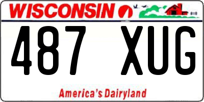 WI license plate 487XUG