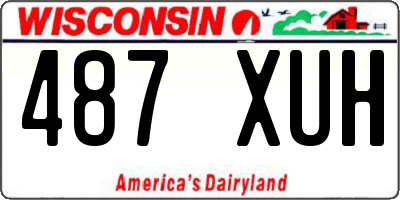 WI license plate 487XUH