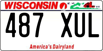 WI license plate 487XUL