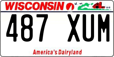 WI license plate 487XUM