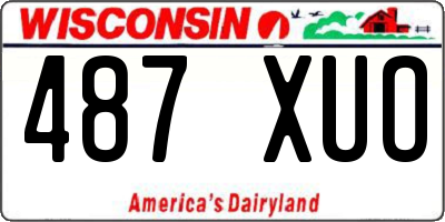 WI license plate 487XUO