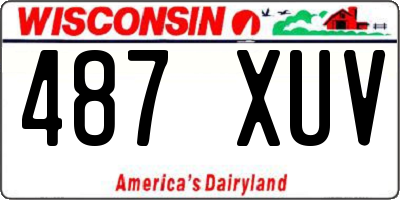WI license plate 487XUV