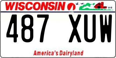 WI license plate 487XUW
