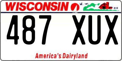 WI license plate 487XUX