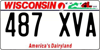 WI license plate 487XVA