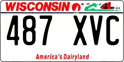 WI license plate 487XVC