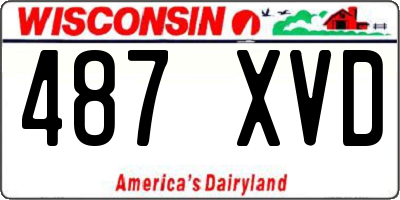WI license plate 487XVD