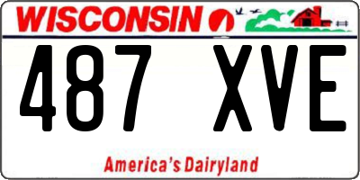 WI license plate 487XVE