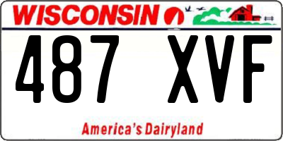 WI license plate 487XVF