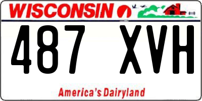 WI license plate 487XVH
