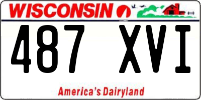 WI license plate 487XVI