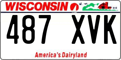 WI license plate 487XVK