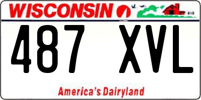 WI license plate 487XVL