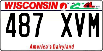 WI license plate 487XVM