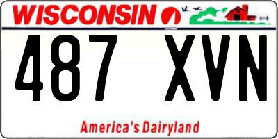 WI license plate 487XVN
