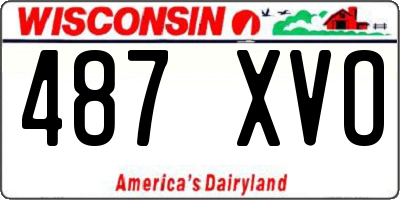 WI license plate 487XVO