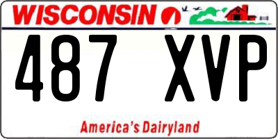 WI license plate 487XVP