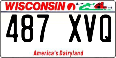 WI license plate 487XVQ