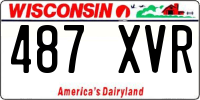 WI license plate 487XVR
