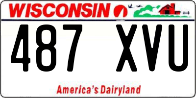WI license plate 487XVU