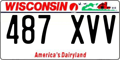 WI license plate 487XVV