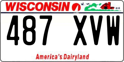 WI license plate 487XVW