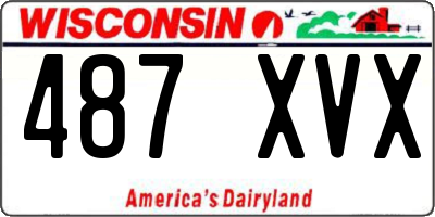 WI license plate 487XVX